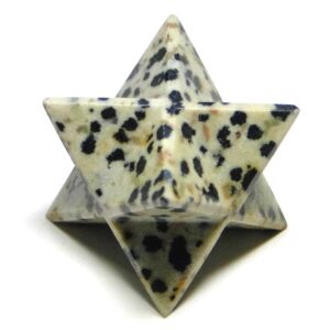 Dalmatian Jasper Merkaba Stars