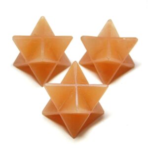 Orange Aventurine Merkaba Stars