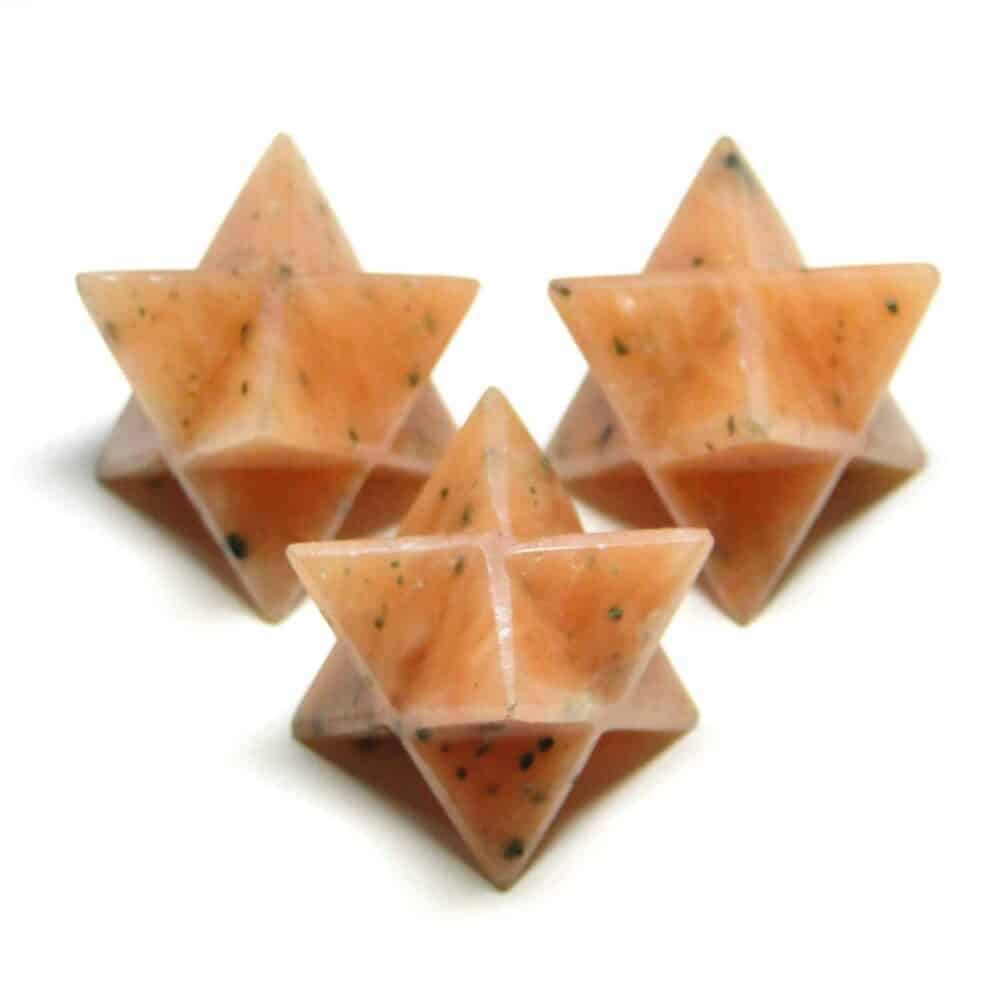 Pink Amazonite Merkaba Star