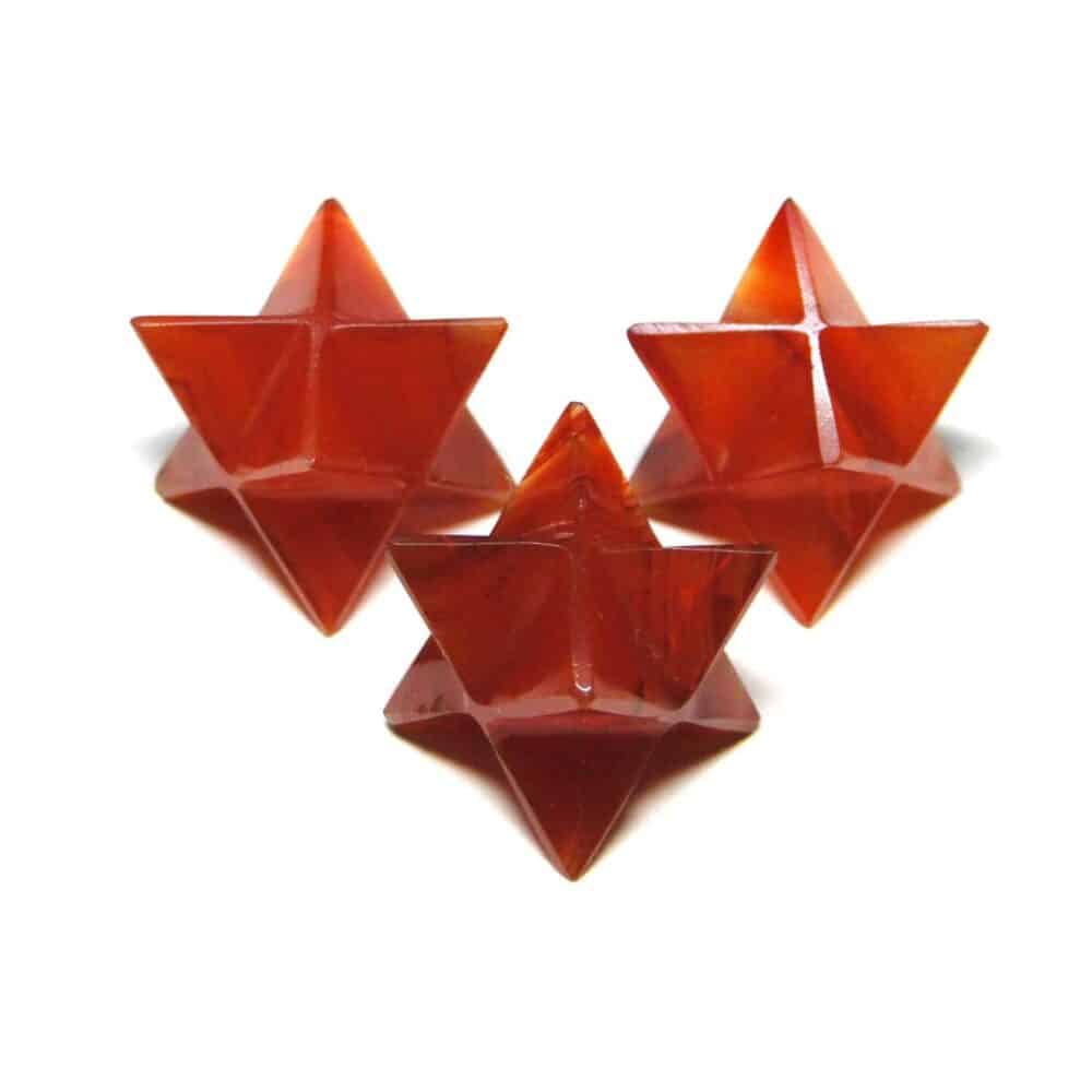 Red Carnelian Merkaba Stars