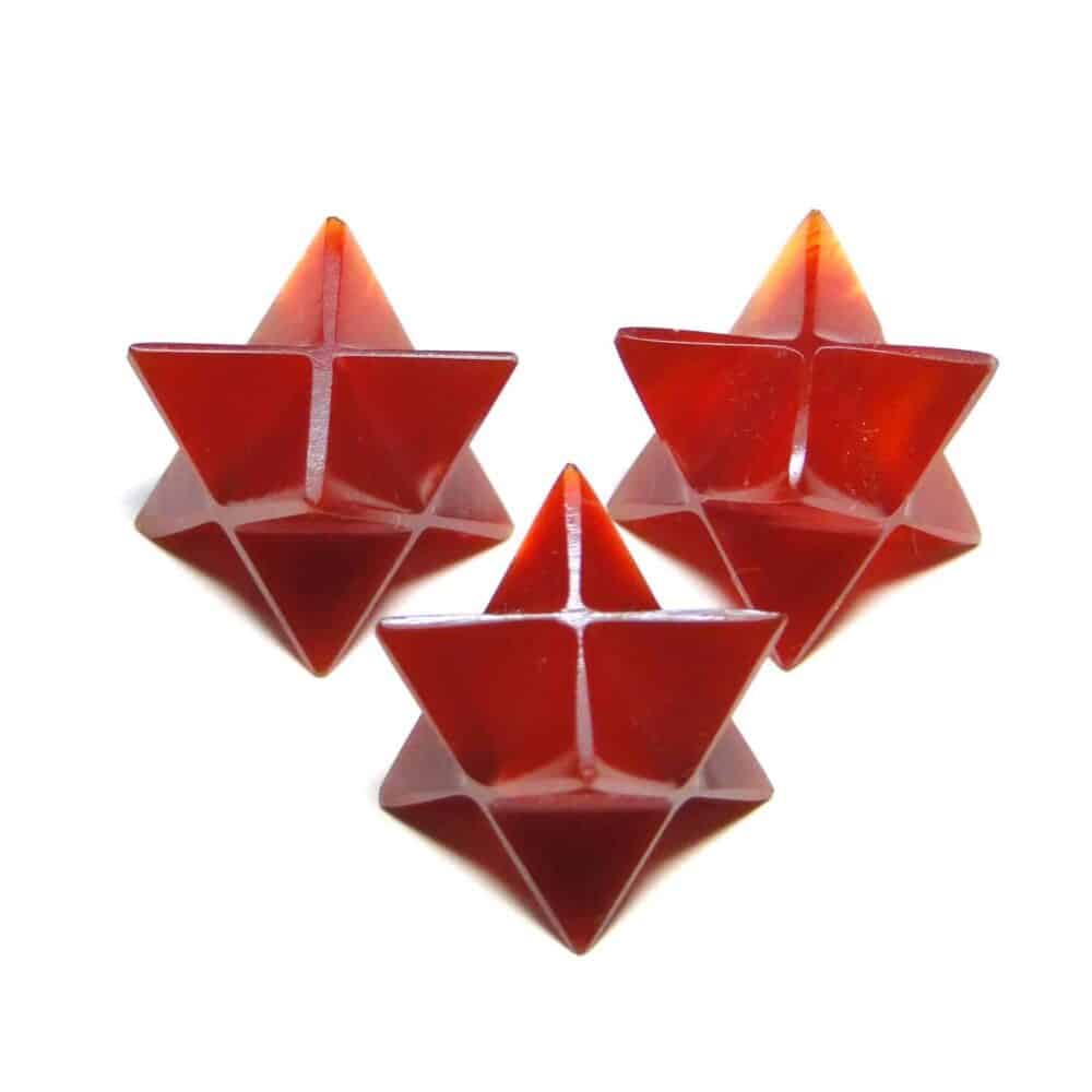 Red Onyx Merkaba Stars