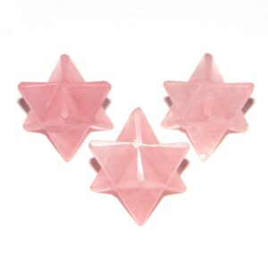 Rose Quartz Merkaba Stars