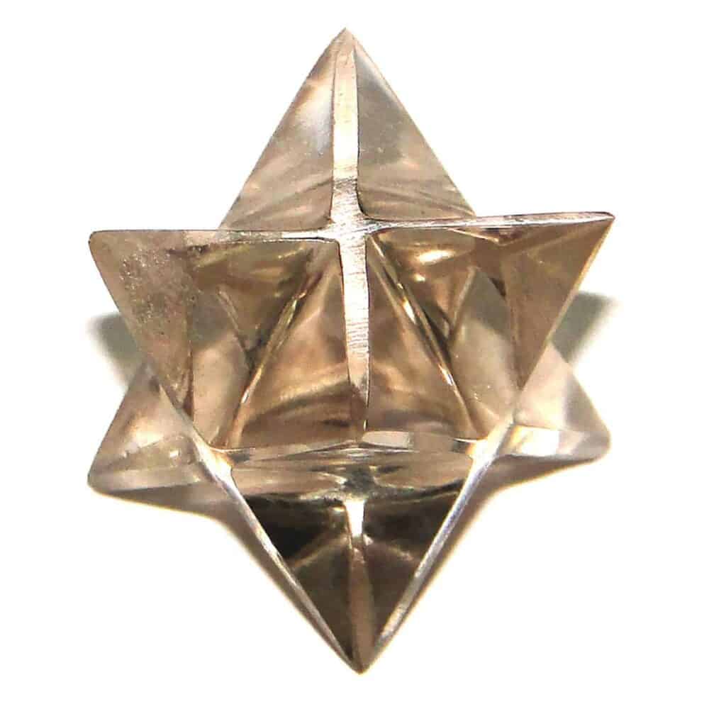 Smoky Quartz Merkaba Stars