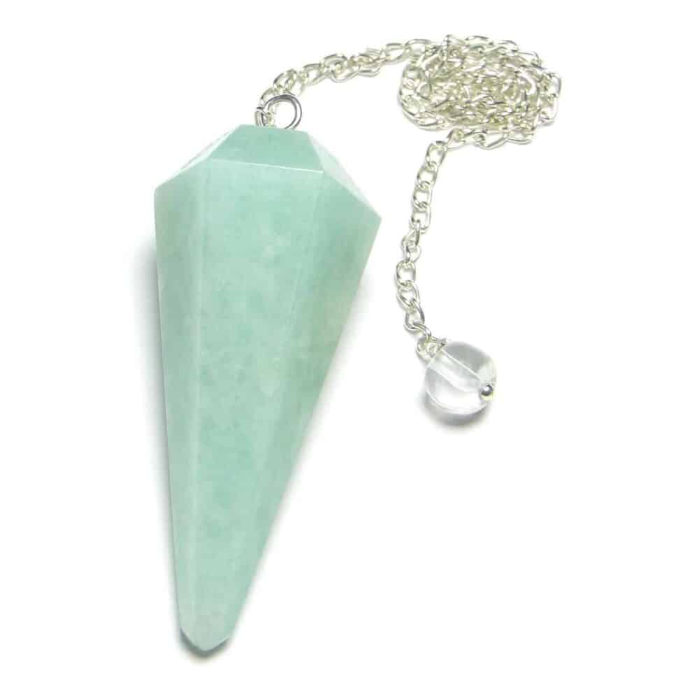 Nature's Crest - Amazonite Faceted Dowsing Pendulum - Amazonite Pendulum