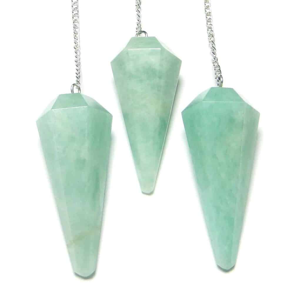 Nature's Crest - Amazonite Faceted Dowsing Pendulum - Amazonite Pendulum Multiple