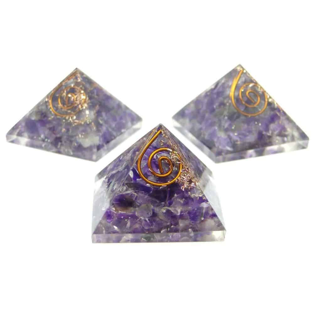 Nature's Crest - Amethyst Orgone Pyramid - Amethyst Orgone Pyramids Multiple