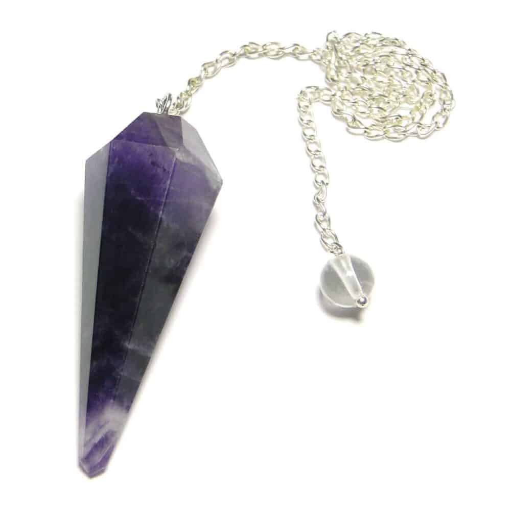 Nature's Crest - Amethyst Faceted Dowsing Pendulum - Amethyst Pendulum