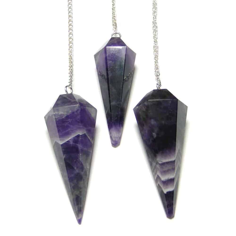 Nature's Crest - Amethyst Faceted Dowsing Pendulum - Amethyst Pendulum Multiple