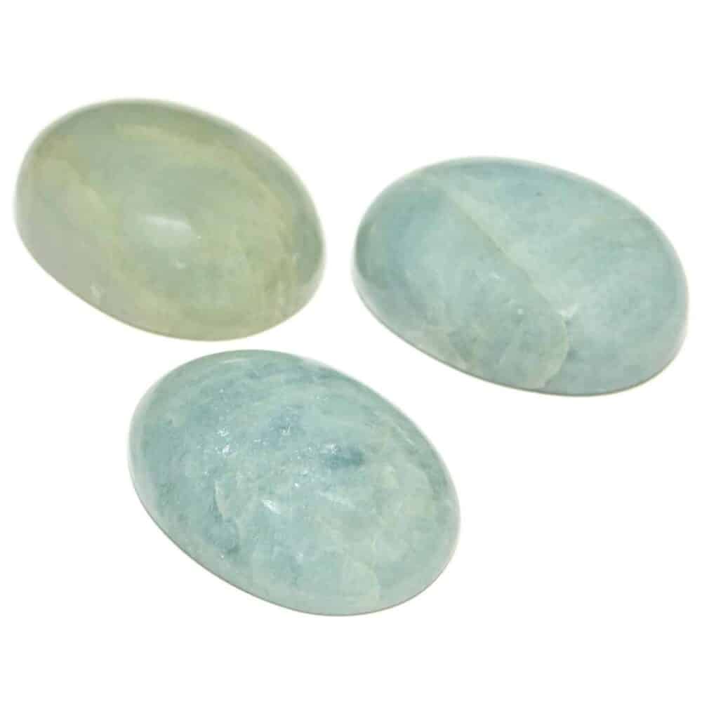 Nature's Crest - Aquamarine (Beryl) Oval Cabochon - Aquamarine Cabochon Multiple