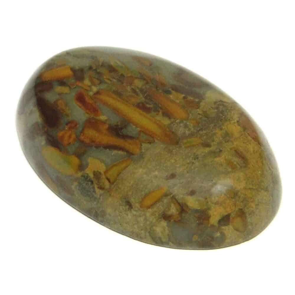 Nature's Crest - Bamboo Leaf Jasper Oval Cabochon - Banboo Leaf Jasper Cabochon