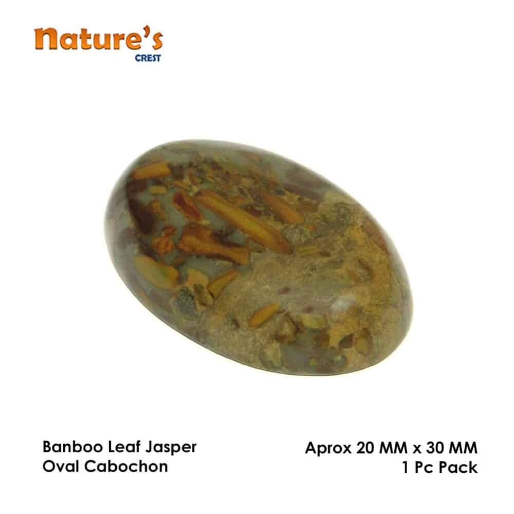Bamboo Leaf Jasper Oval Cabochon - Image 3