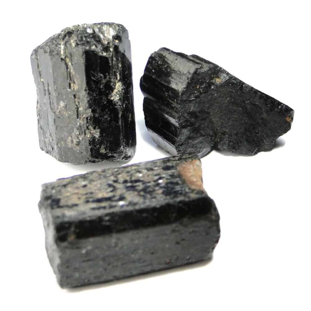 Nature's Crest - Black Tourmaline Natural Raw Rough Crystal - Black Tourmaline 30 40 Gms Multiple