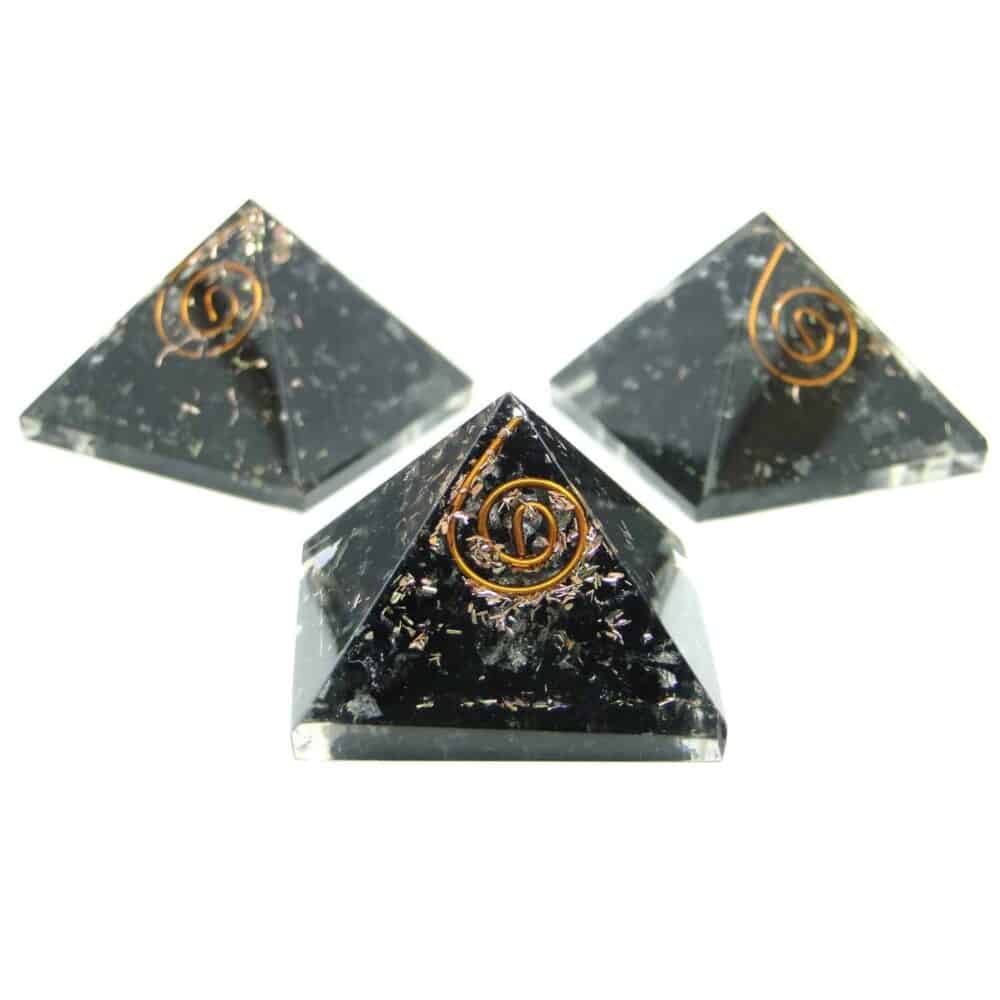 Nature's Crest - Black Tourmaline Orgone Pyramid - Black Tourmaline Orgone Pyramids Multiple