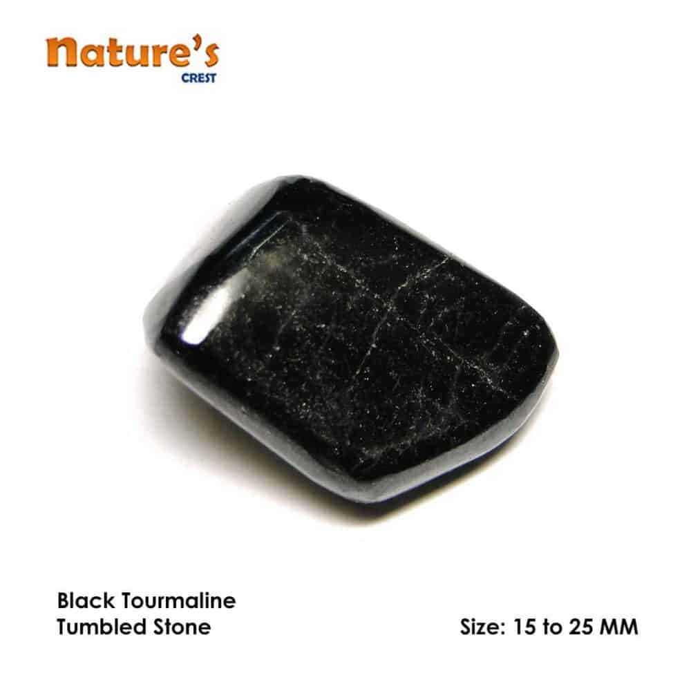 Nature's Crest - Black Tourmaline Tumbled Pebble Stones - Black Tourmaline Tumbled Stones