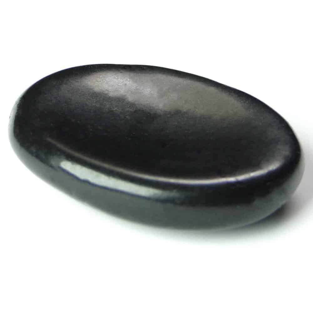 Black Tourmaline Worry Stone Palm Stone Thumb Stone