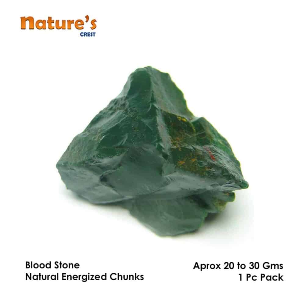 Nature's Crest - Blood Stone Natural Raw Rough Chunks - Blood Stone 1 Pc Vector 20 30 Gms