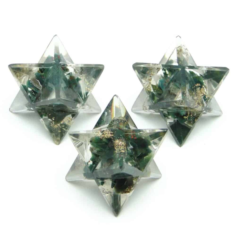 Blood Stone (Heliotrope) Orgone 8 Point Merkaba Star - Image 2