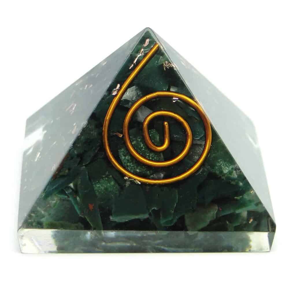 Nature's Crest - Blood Stone (Heliotrope) Orgone Pyramid - Blood Stone Orgone Pyramids