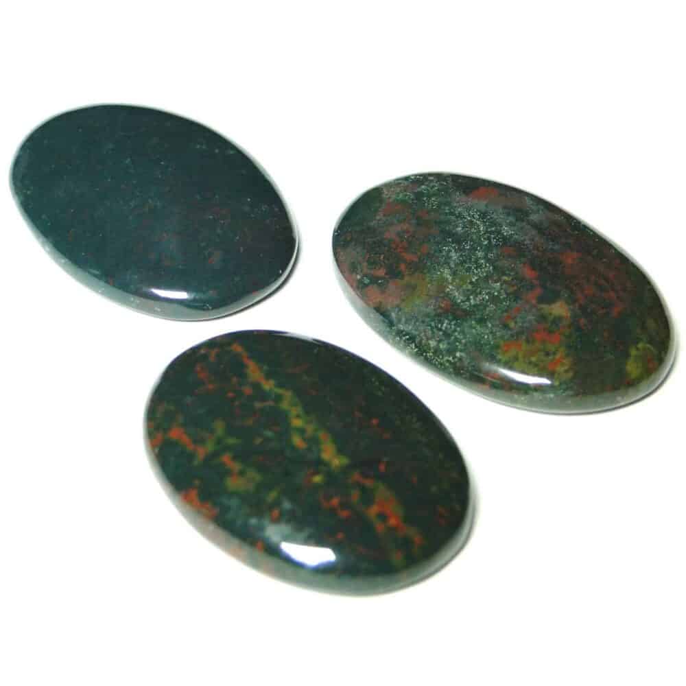 Nature's Crest - Blood Stone (Heliotrope) Oval Cabochon - Blood Stone Oval Multiple
