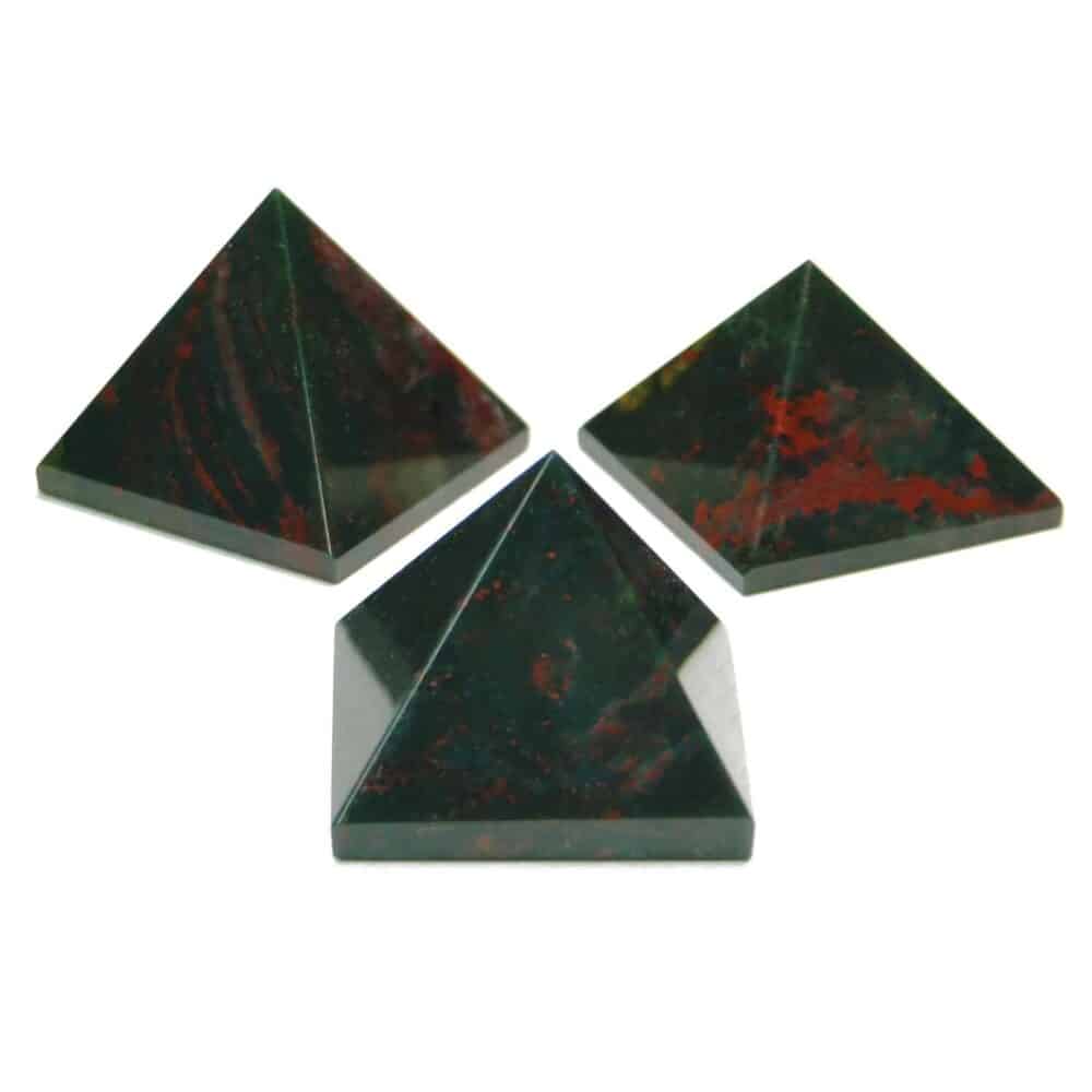 Nature's Crest - Blood Stone (Heliotrope) Pyramid - Blood Stone Pyramids Multiple