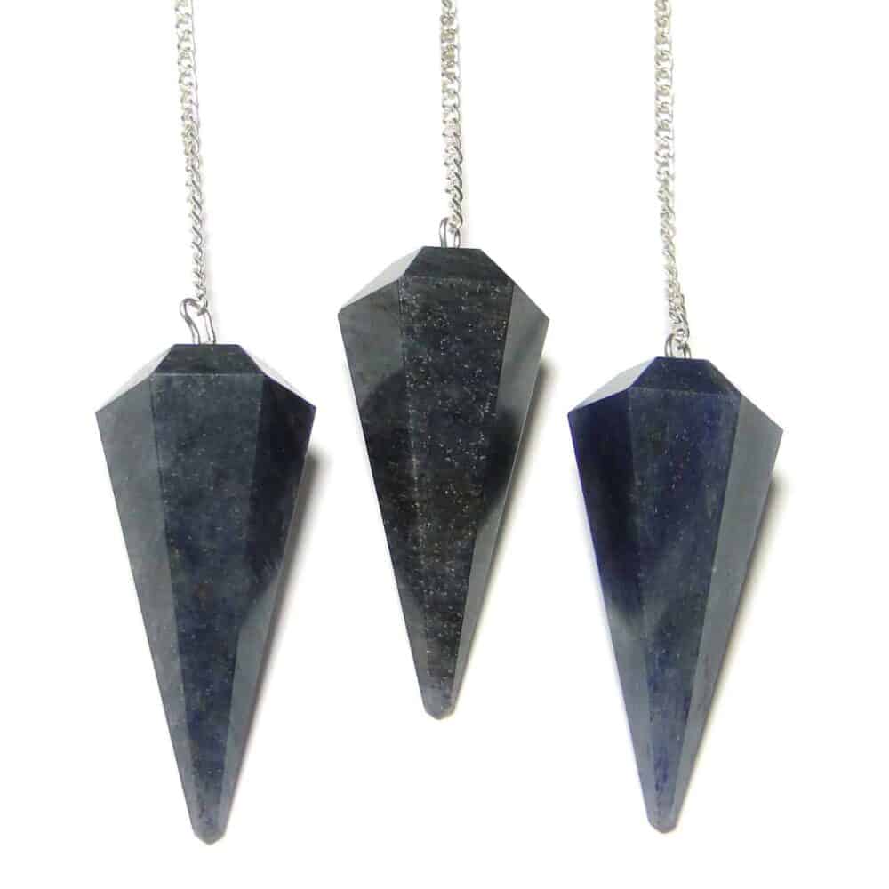 Nature's Crest - Blue Aventurine Faceted Dowsing Pendulum - Blue Aventurine Pendulum Multiple