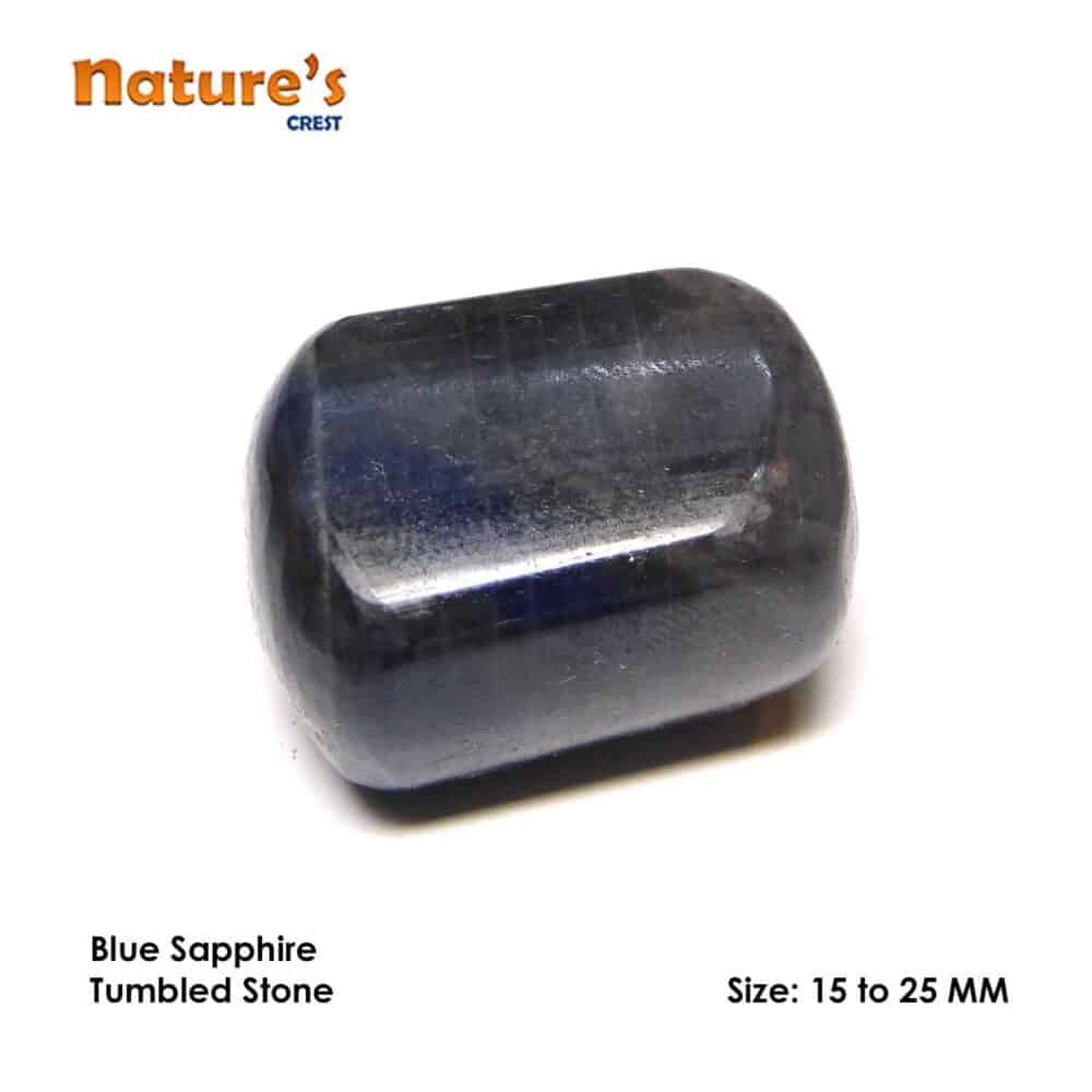 Nature's Crest - Blue Sapphire Tumbled Pebble Stones - Blue Sapphire Tumbled Stones