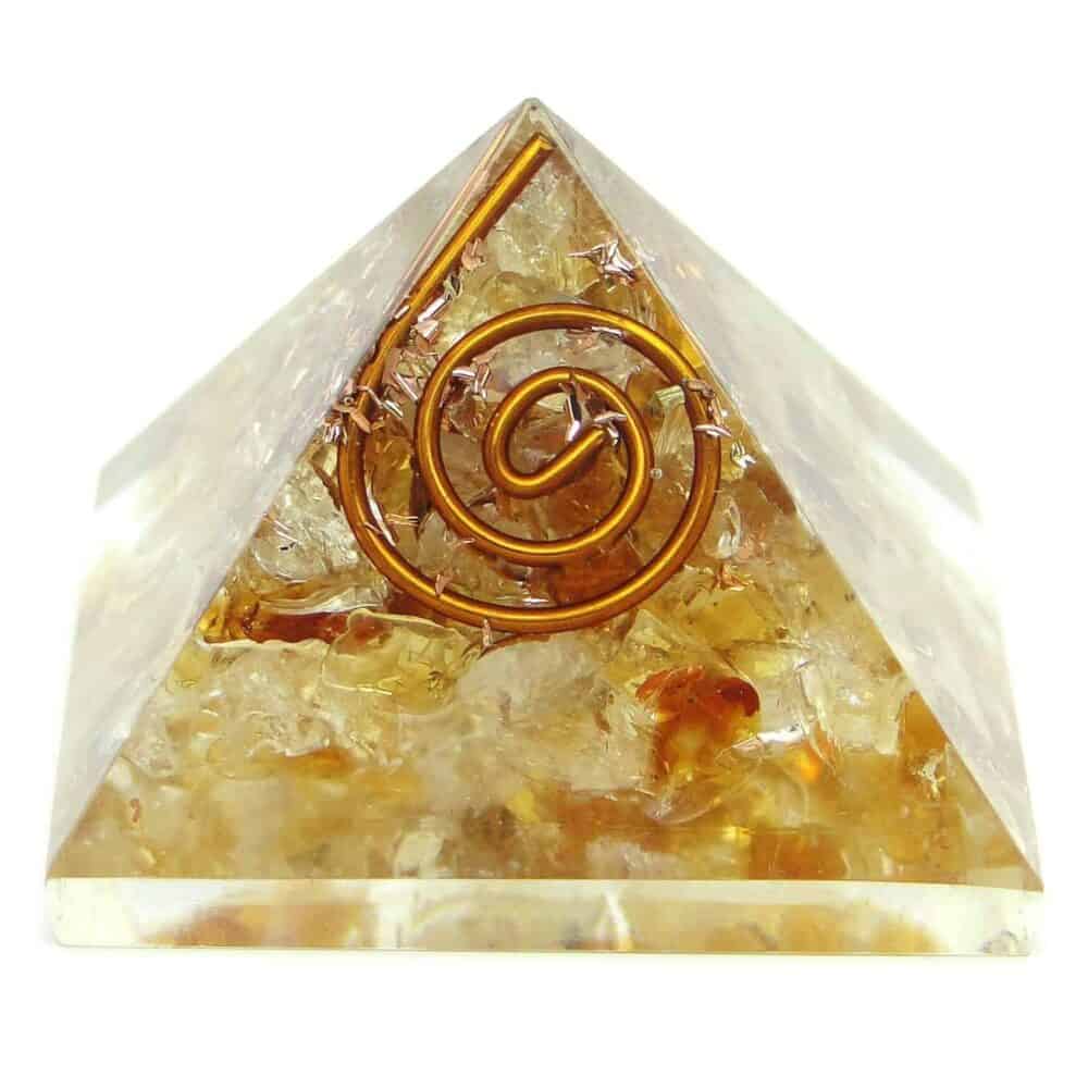 Nature's Crest - Citrine Orgone Pyramid - Citrine Orgone Pyramids