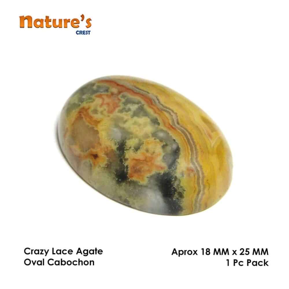 Crazy Lace Agate Oval Cabochon - Image 3