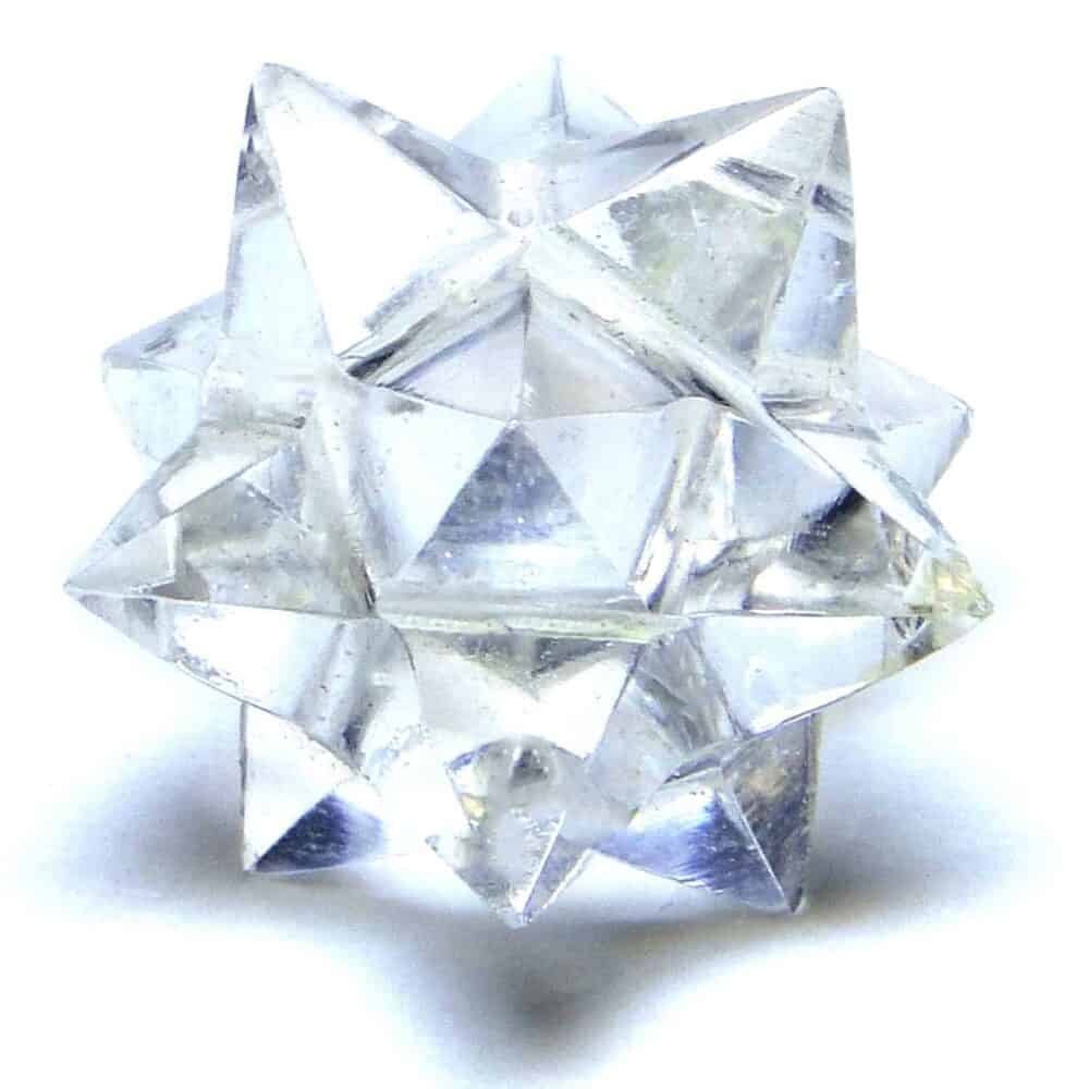 Crystal Quartz (Sphatik) 12 Point Merkaba Star