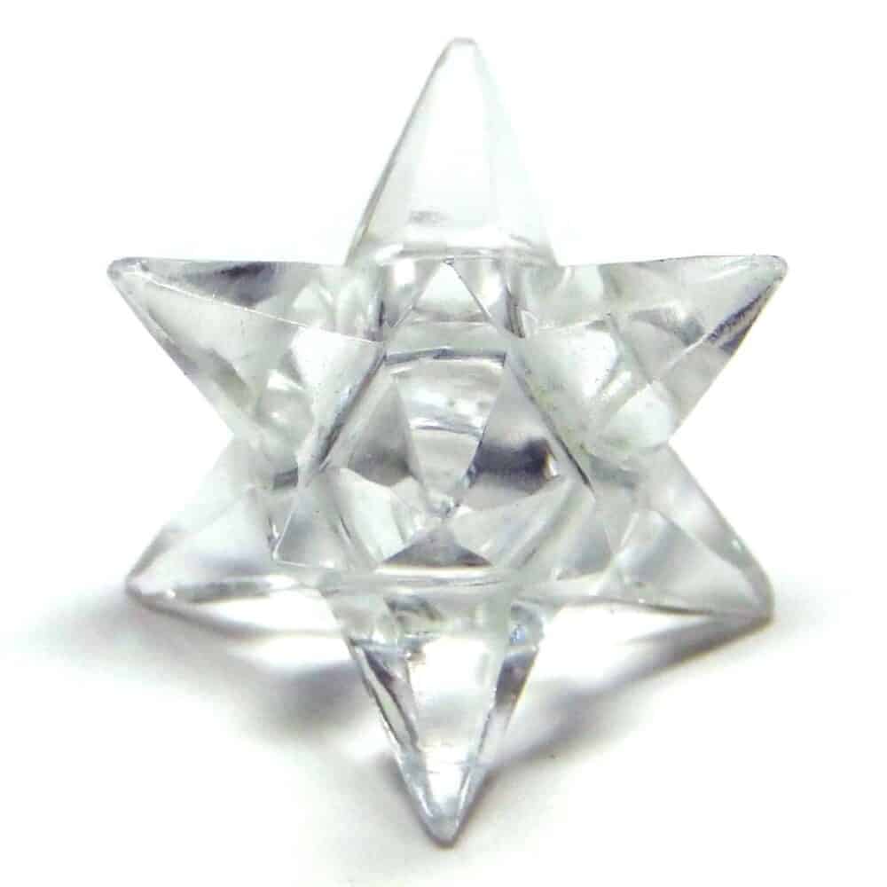 Crystal Quartz (Sphatik) 14 Point Merkaba Star