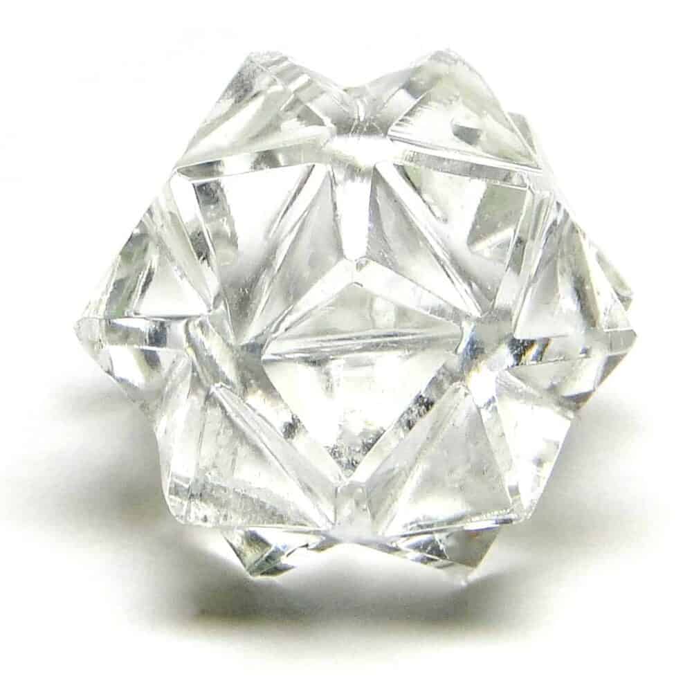 Crystal Quartz (Sphatik) 20 Point Merkaba Star