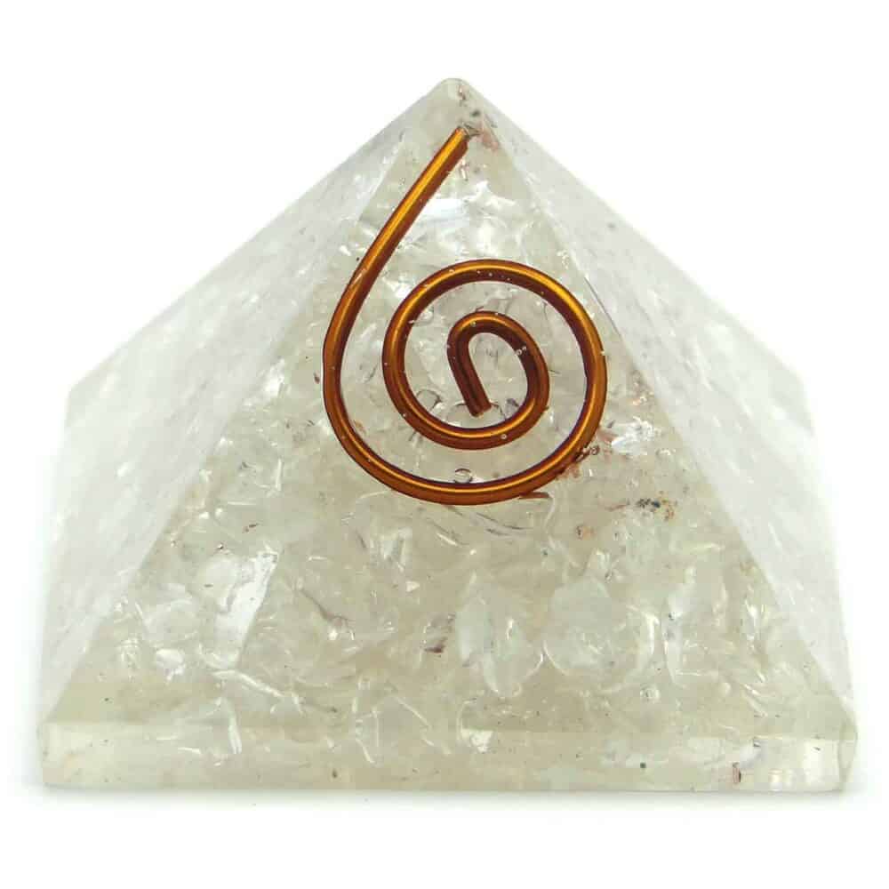 Nature's Crest - Crystal Quartz (Sphatik) Orgone Pyramid - Crystal Quartz Orgone Pyramids
