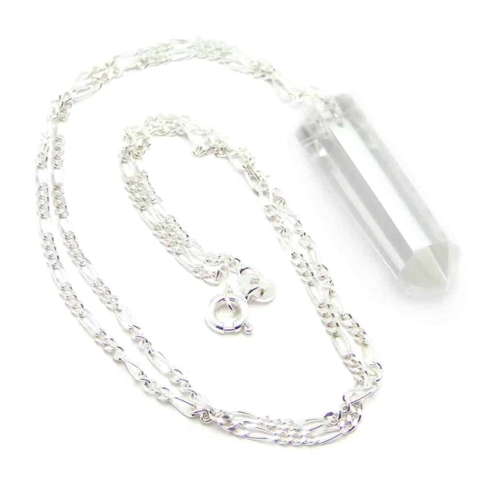 Nature's Crest - Crystal Quartz Pencil Pendant - Crystal Quartz Pencil Pendant Chain