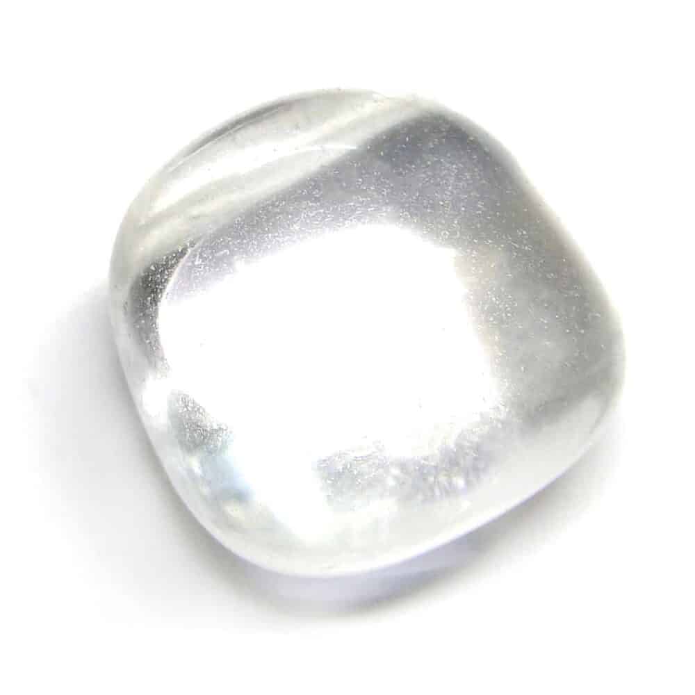 Nature's Crest - Crystal Quartz (Sphatik) Tumbled Pebble Stones - Crystal Quartz Tumbled Stone 1 Pc