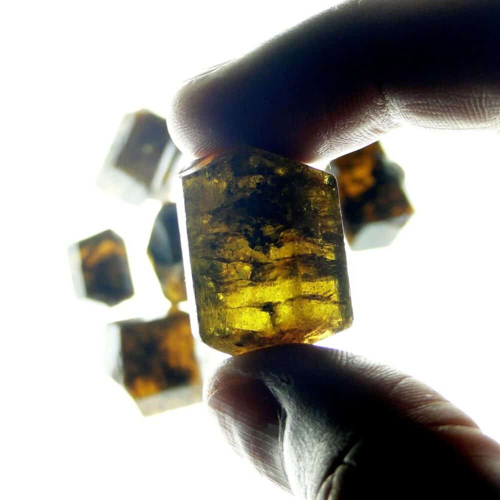 Nature's Crest - Brown Tourmaline (Dravite) Double Terminated Natural Raw Rough Crystals - Dravite Rough Crystals Transperent Hand