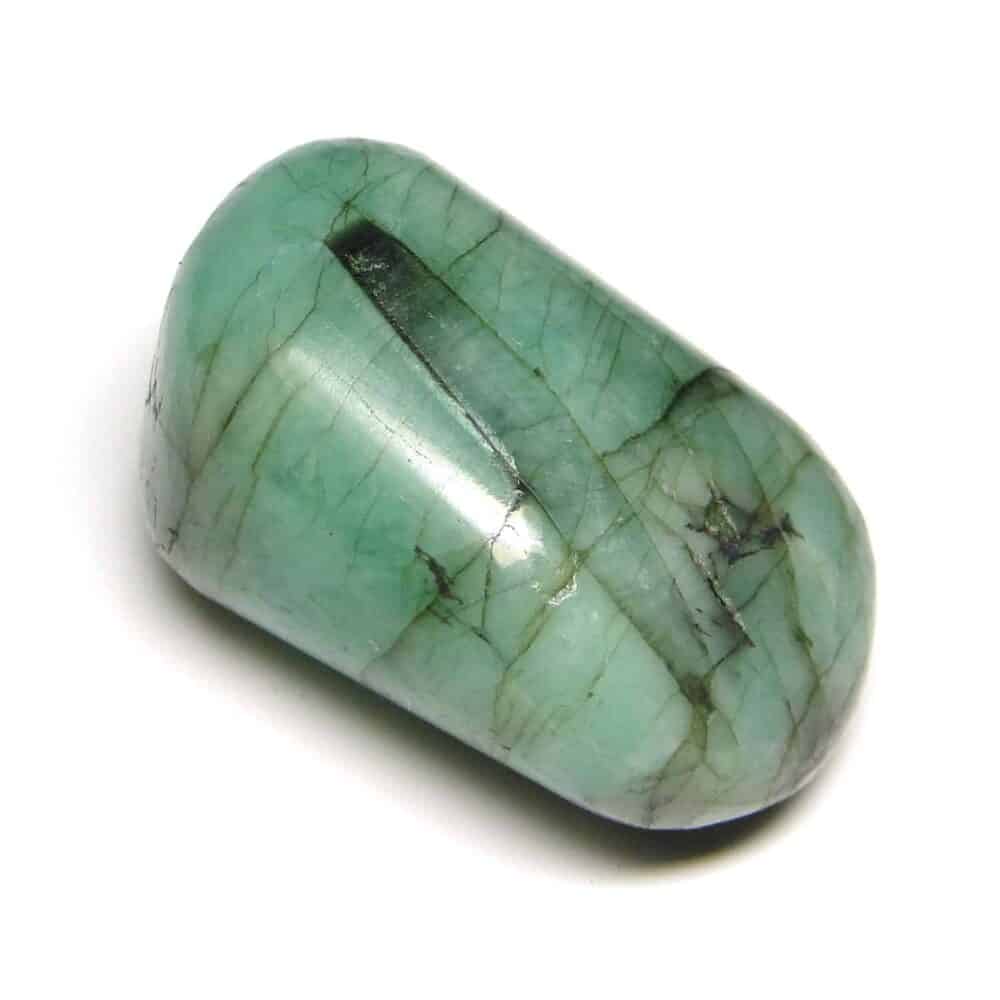 Nature's Crest - Emerald (Panna) Tumbled Pebble Stones - Emerald Tumbled Stone 1 Pc