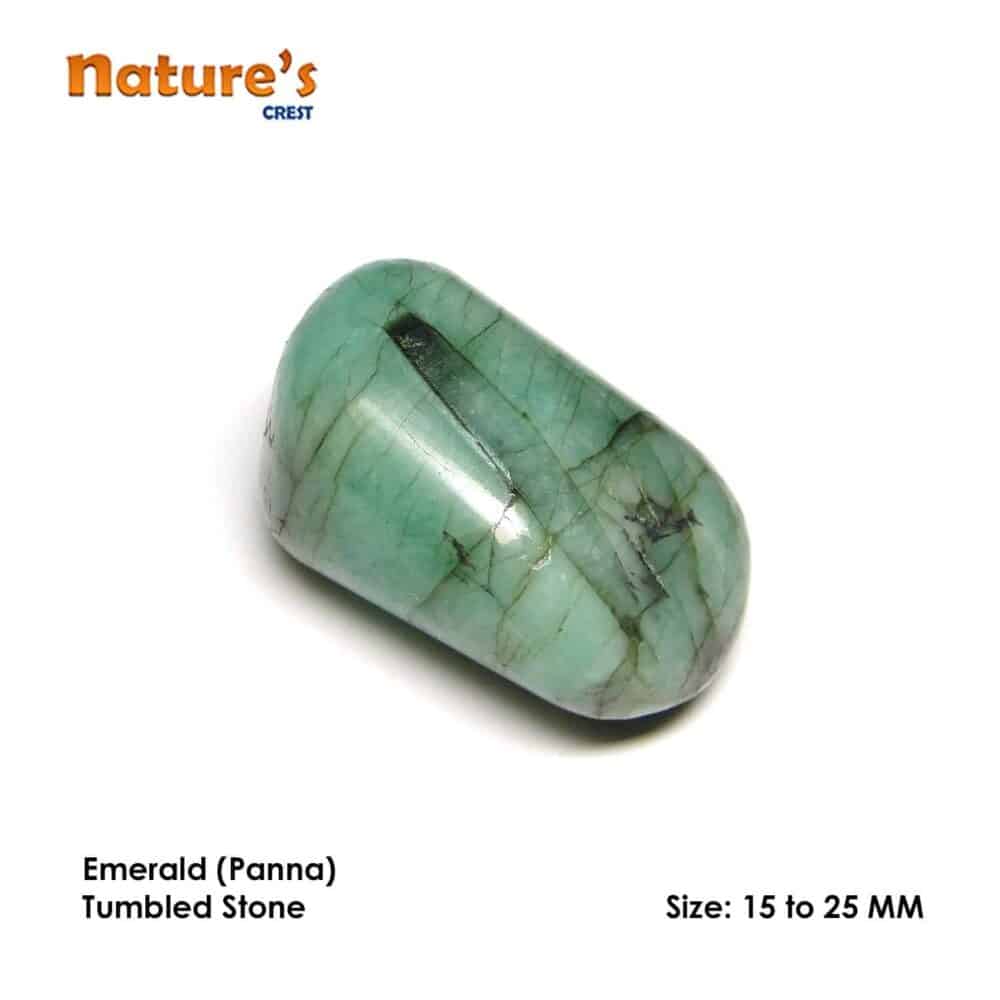 Nature's Crest - Emerald (Panna) Tumbled Pebble Stones - Emerald Tumbled Stones