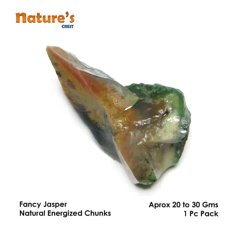 Nature's Crest - Fancy Jasper Natural Raw Rough Chunks - Fancy Jasper Chunks 1 Pc Vector 20 30 Gms