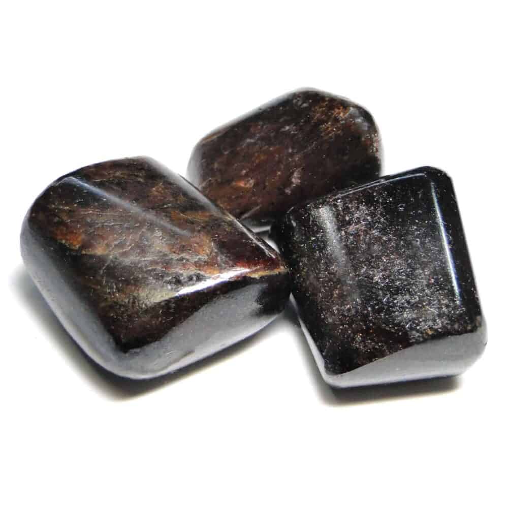 Nature's Crest - Garnet Tumbled Pebble Stones - Garnet Tumbled Stone 3 Pc