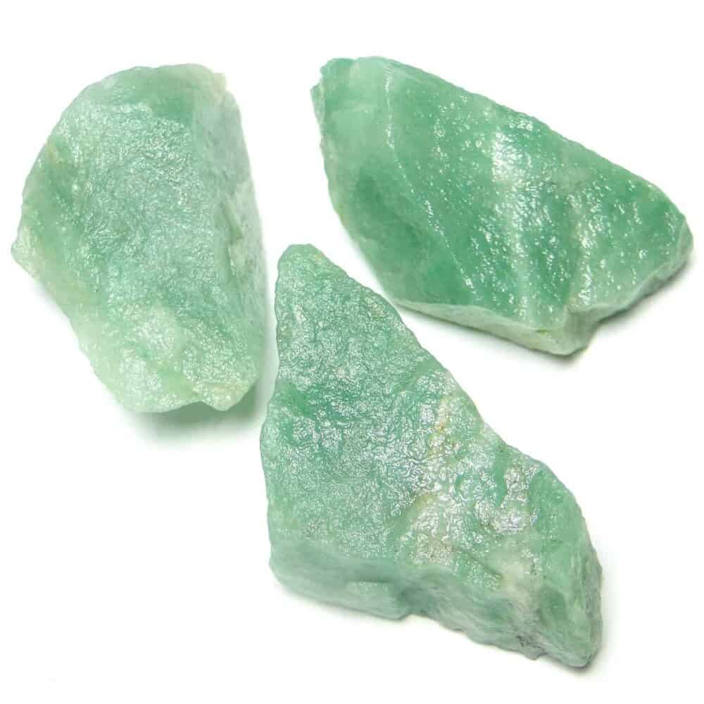 Nature's Crest - Green Aventurine Natural Raw Rough Chunks - Green Aventurine Rough Multiple