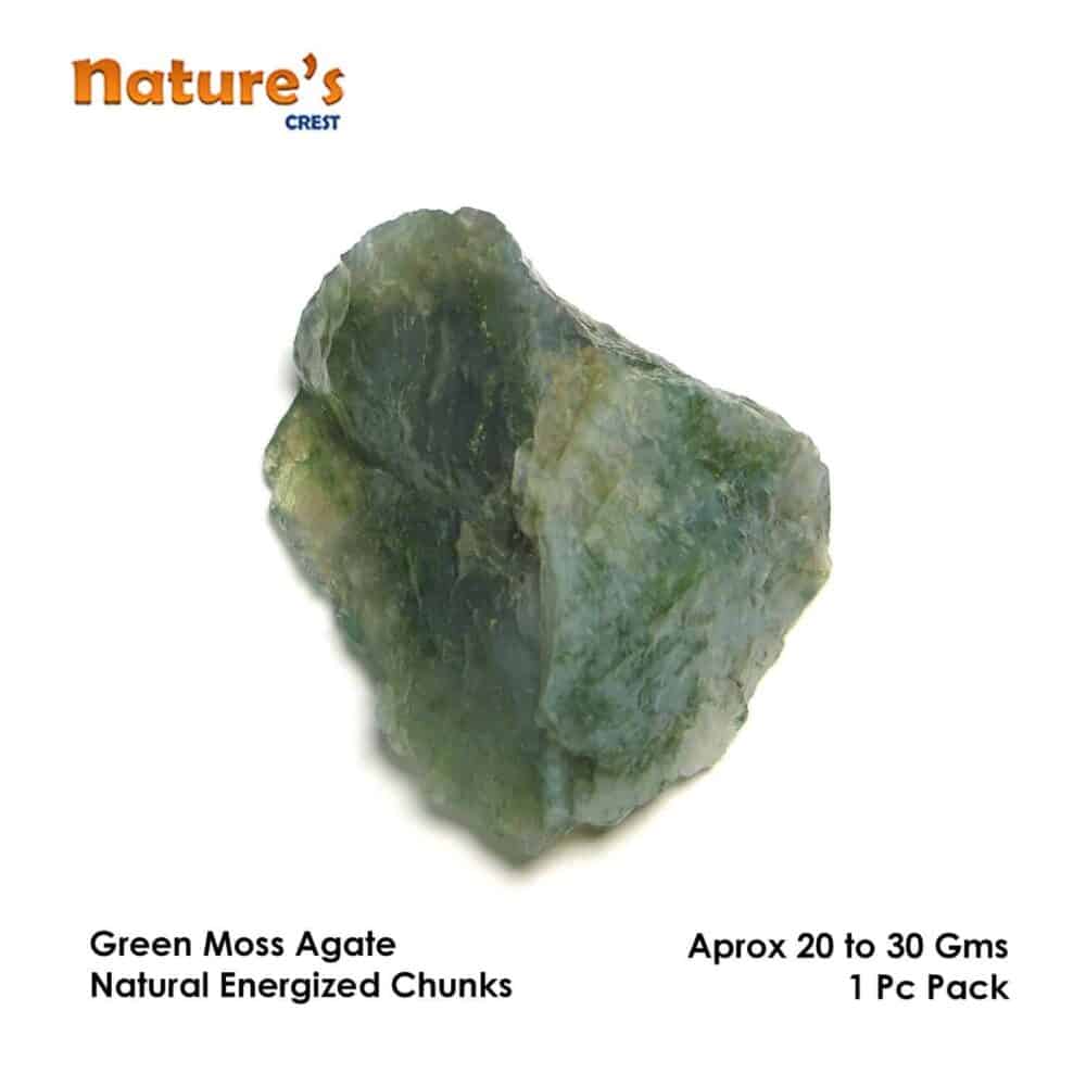 Green Moss Agate Natural Raw Rough Chunks - Image 3