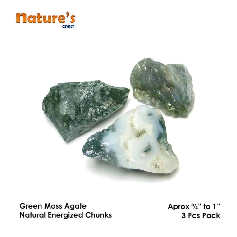 Green Moss Agate Natural Raw Rough Chunks - Image 4