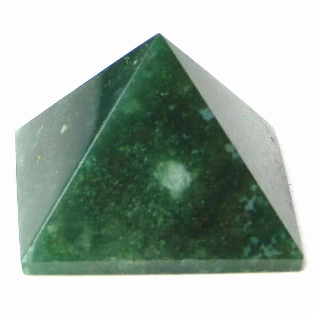 Nature's Crest - Green Moss Agate Pyramid - Green Moss Agate Pyramids
