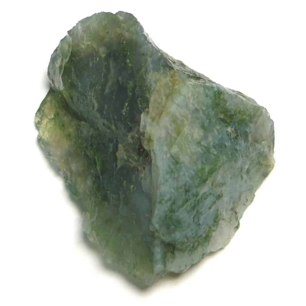 Nature's Crest - Green Moss Agate Natural Raw Rough Chunks - Green Moss Agate Rough Single