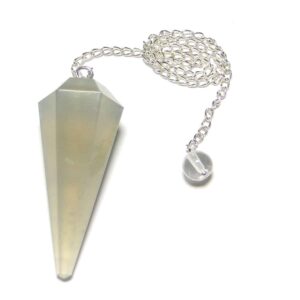 Grey Agate Faceted Dowsing Pendulum