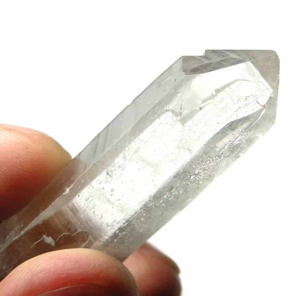 Nature's Crest - Crystal Quartz Natural Double Terminated Point - Himalayan Natural Double Terminated Closeup