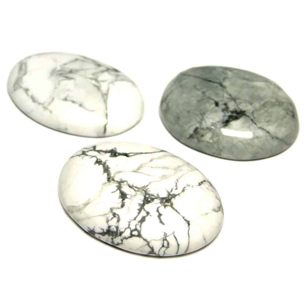 Nature's Crest - Howlite Oval Cabochon - Howlite Cabochon Multiple