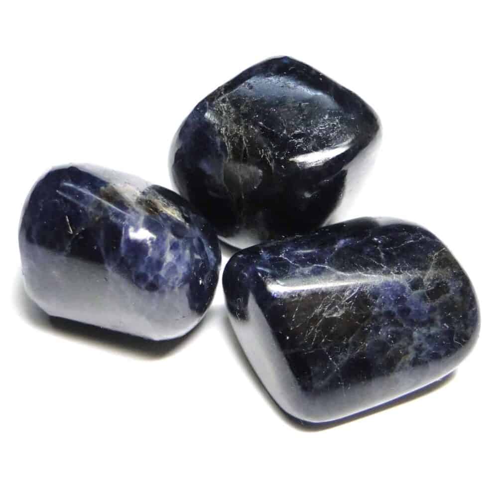 Nature's Crest - Iolite Tumbled Pebble Stones - Iolite Tumbled Stone 3 Pc
