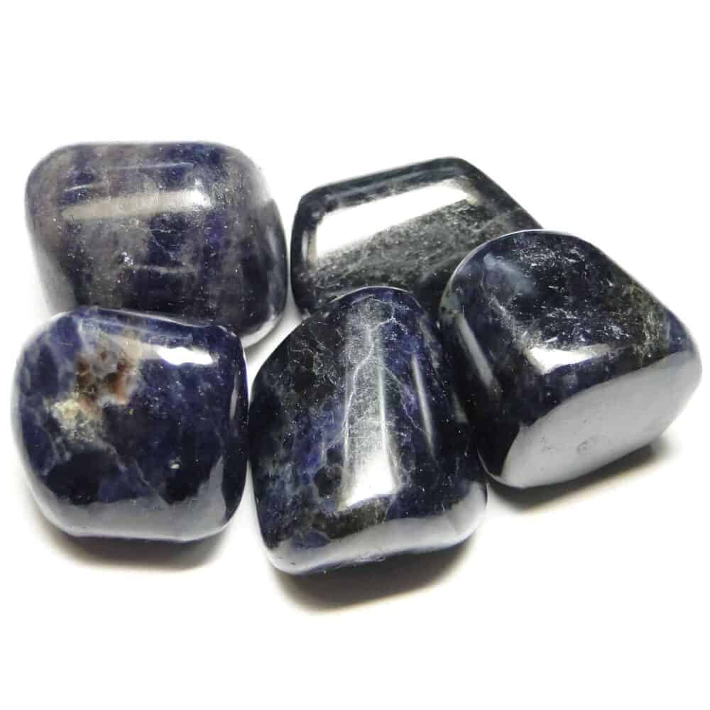 Nature's Crest - Iolite Tumbled Pebble Stones - Iolite Tumbled Stone 5 Pc