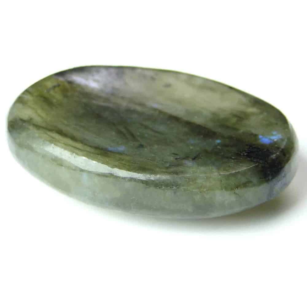 Nature's Crest - Labradorite Worry Stone Palm Stone Thumb Stone - Labradorite Worry Stone